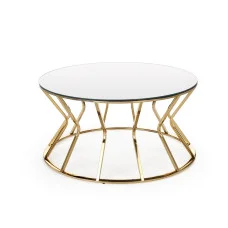 COFFEE TABLE AFINA, TABLE TOP - MIRROR, FRAME - GOLD