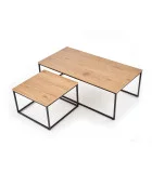 COFFEE TABLES ALASKA, SET OF 2 PCS. GOLDEN / BLACK OAK order