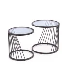 COFFEE TABLES ANTILLA, SET OF 2 PCS. BLACK / GRAY order