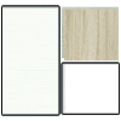 White wood / Oak Urban Oyster / Mirror white gloss 