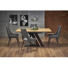 SLIDING TABLE FERGUSON, TABLETOP - NATURAL OAK, LEGS - BLACK