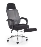 FREEMAN OFFICE CHAIR WITH FOOTREST, BLACK / GRAY order