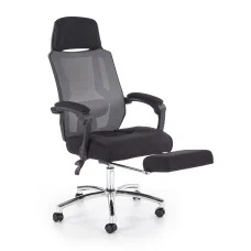 FREEMAN OFFICE CHAIR WITH FOOTREST, BLACK / GRAY