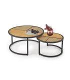 GARMINA COFFEE TABLES, SET OF 2 PCS. GOLDEN / BLACK OAK order