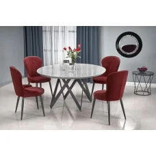 ROUND TABLE GUSTIMO, TOP - MARBLE, LEGS - BLACK