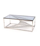 INFINITY COFFEE TABLE, FRAME - SILVER, GLASS - SMOKE order