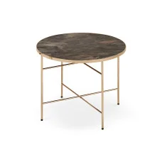 ISABELLE COFFEE TABLE, DARK MARMUR / CHAMPAGNE