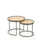 MANADO COFFEE TABLES, SET OF 2 PCS. BLACK / NATURAL order