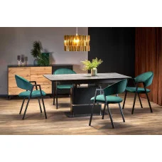 SLIDING TABLE MARTIN, TABLE TOP - DARK GRAY, LEGS - BLACK