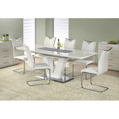 SLIDING TABLE MISTRAL, WHITE GLOSS