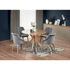 ROUND TABLE NICOLAS, NATURAL OAK