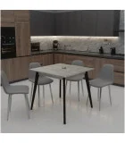 Dining table Neman BON 780x780 Concrete/Varnish order