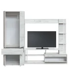 Bright TV wall, slide into the living room 2500 x 520 x 2000 mm, Oak craft white order