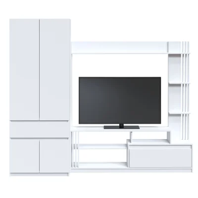 Bright TV wall, slide into the living room 2500 x 520 x 2000 mm, White