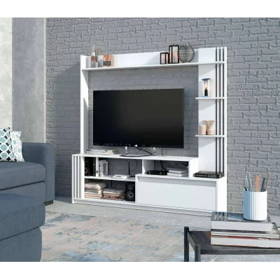 Bright TV wall, slide into the living room 1700 x 325 x 1700 mm, White