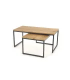 SABROSA COFFEE TABLES, SET OF 2 PCS. FRAME - BLACK, TOP - GOLDEN OAK order