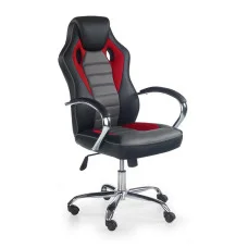 SCROLL CHAIR, BLACK / RED / GRAY