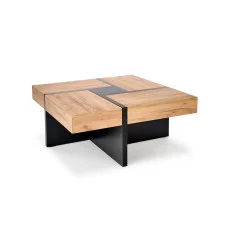 SEVILLA COFFEE TABLE, TABLE TOP - CRAFTED OAK, LEGS - BLACK