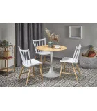 ROUND TABLE STING, TOP - NATURAL WOOD, LEG - WHITE order