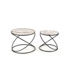 COFFEE TABLES SUSANNA, SET OF 2 PCS. WHITE MARBLE / BLACK order