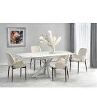 VIVALDI SLIDING TABLE, TABLE TOP - WHITE MARMUR, LEGS - WHITE order