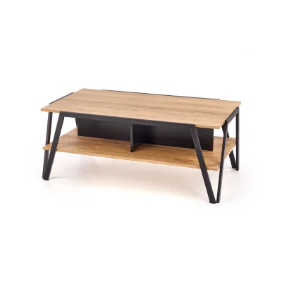 VOLTA COFFEE TABLE, BLACK / GOLDEN OAK