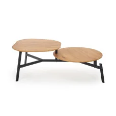 ZIGGY COFFEE TABLE, TOP - GOLDEN OAK, LEGS - BLACK