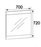 Зеркало на стену ДСП Брайт 700х20х720 мм заказать