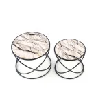 COFFEE TABLES SUSANNA, SET OF 2 PCS. WHITE MARBLE / BLACK order