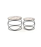 COFFEE TABLES SUSANNA, SET OF 2 PCS. WHITE MARBLE / BLACK order