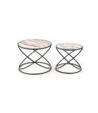 COFFEE TABLES SUSANNA, SET OF 2 PCS. WHITE MARBLE / BLACK order