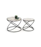 COFFEE TABLES SUSANNA, SET OF 2 PCS. WHITE MARBLE / BLACK order