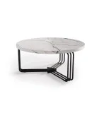 ANTICA COFFEE TABLE, TOP - WHITE MARBLE, FRAME - BLACK order