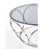 COFFEE TABLE VENUS, FRAME - SILVER, GLASS - SMOKE order