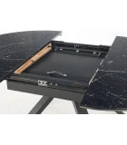 SLIDING TABLE VERTIGO, TABLE TOP - BLACK MARMUR, LEGS - BLACK order