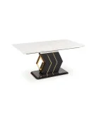 VINCENZO SLIDING TABLE, TABLE TOP - WHITE MARMUR, LEGS - BLACK / GOLD order