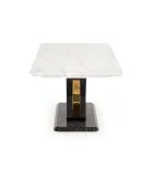 VINCENZO SLIDING TABLE, TABLE TOP - WHITE MARMUR, LEGS - BLACK / GOLD order