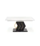 VINCENZO SLIDING TABLE, TABLE TOP - WHITE MARMUR, LEGS - BLACK / GOLD order