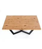 MASSIVE SLIDING TABLE, 160-250X90X77 CM OAK LIGHT / BLACK order