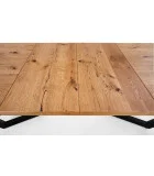 MASSIVE SLIDING TABLE, 160-250X90X77 CM OAK LIGHT / BLACK order