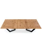 MASSIVE SLIDING TABLE, 160-250X90X77 CM OAK LIGHT / BLACK order