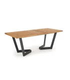 MASSIVE SLIDING TABLE, 160-250X90X77 CM OAK LIGHT / BLACK order