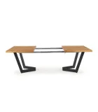 MASSIVE SLIDING TABLE, 160-250X90X77 CM OAK LIGHT / BLACK order