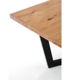 MASSIVE SLIDING TABLE, 160-250X90X77 CM OAK LIGHT / BLACK order