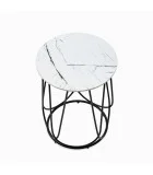 COFFEE TABLE NUBIRA S, FRAME - BLACK, TOP - WHITE MARBLE order