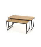 SABROSA COFFEE TABLES, SET OF 2 PCS. FRAME - BLACK, TOP - GOLDEN OAK order