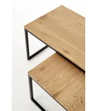 SABROSA COFFEE TABLES, SET OF 2 PCS. FRAME - BLACK, TOP - GOLDEN OAK order