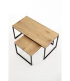 SABROSA COFFEE TABLES, SET OF 2 PCS. FRAME - BLACK, TOP - GOLDEN OAK order