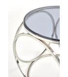 COFFEE TABLE VENUS S, FRAME - SILVER, GLASS - SMOKE order