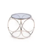 COFFEE TABLE VENUS S, FRAME - SILVER, GLASS - SMOKE order